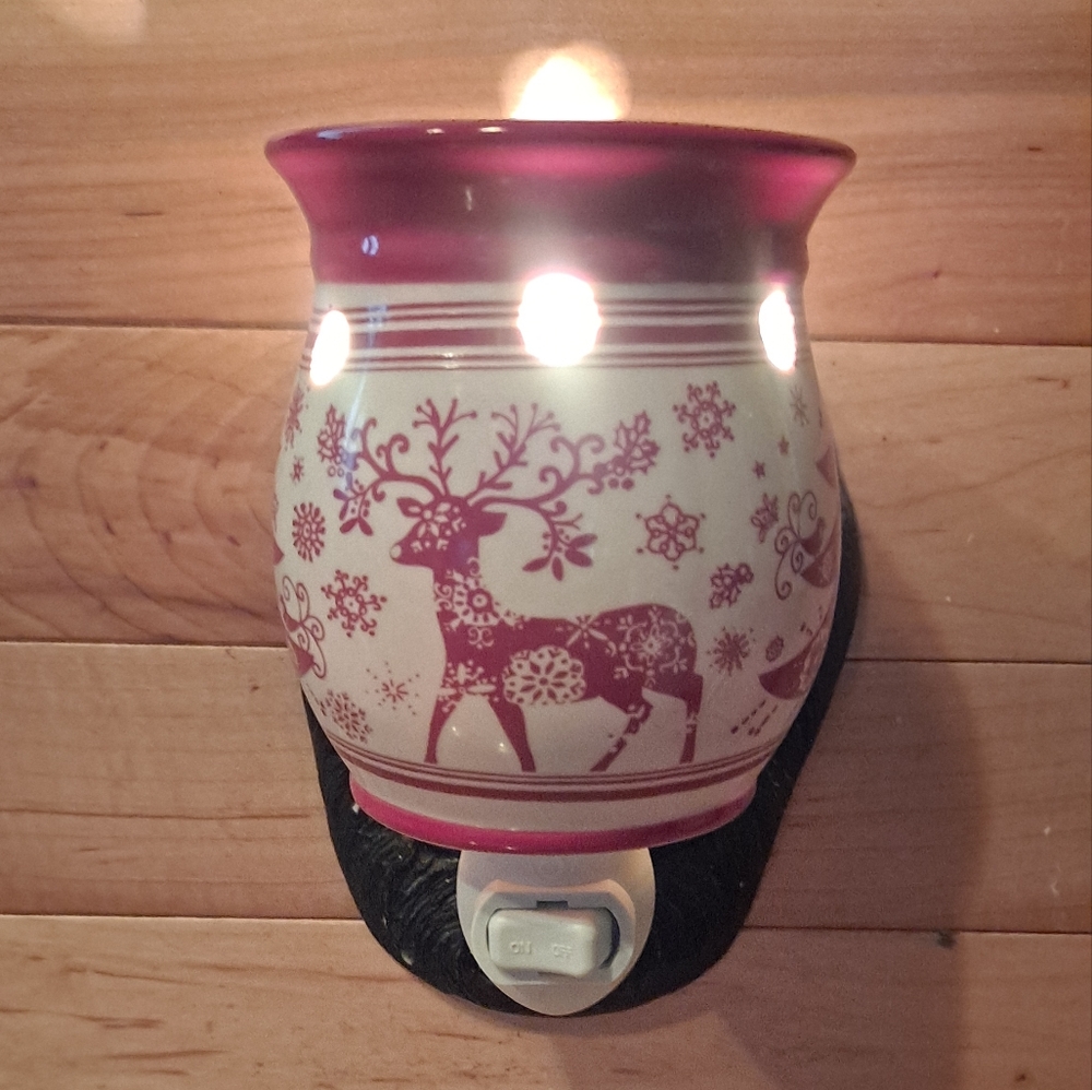 Festive Red and White Night Light